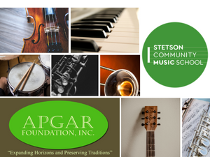 Stetson Community Music School Apgar Foundation banner